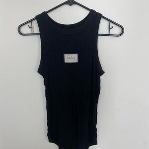 Authentic Gucci logo on tank top